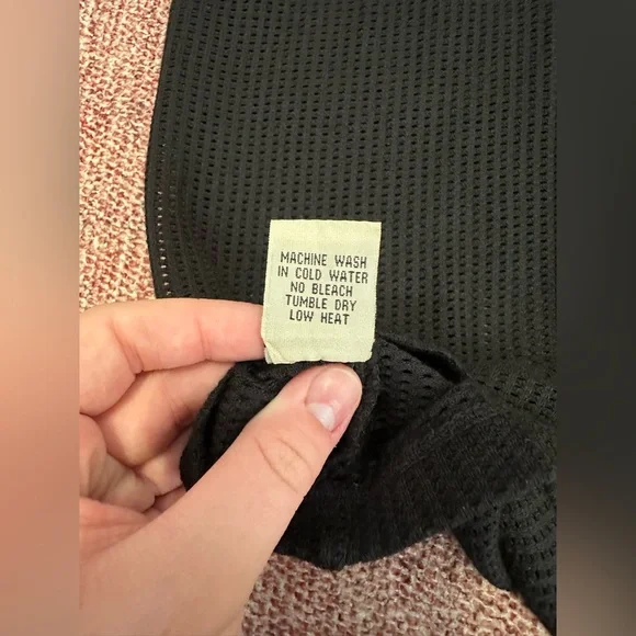 XCVI wearables long fishnet hoodie cardigan jacket like new size large - Picture 10 of 10